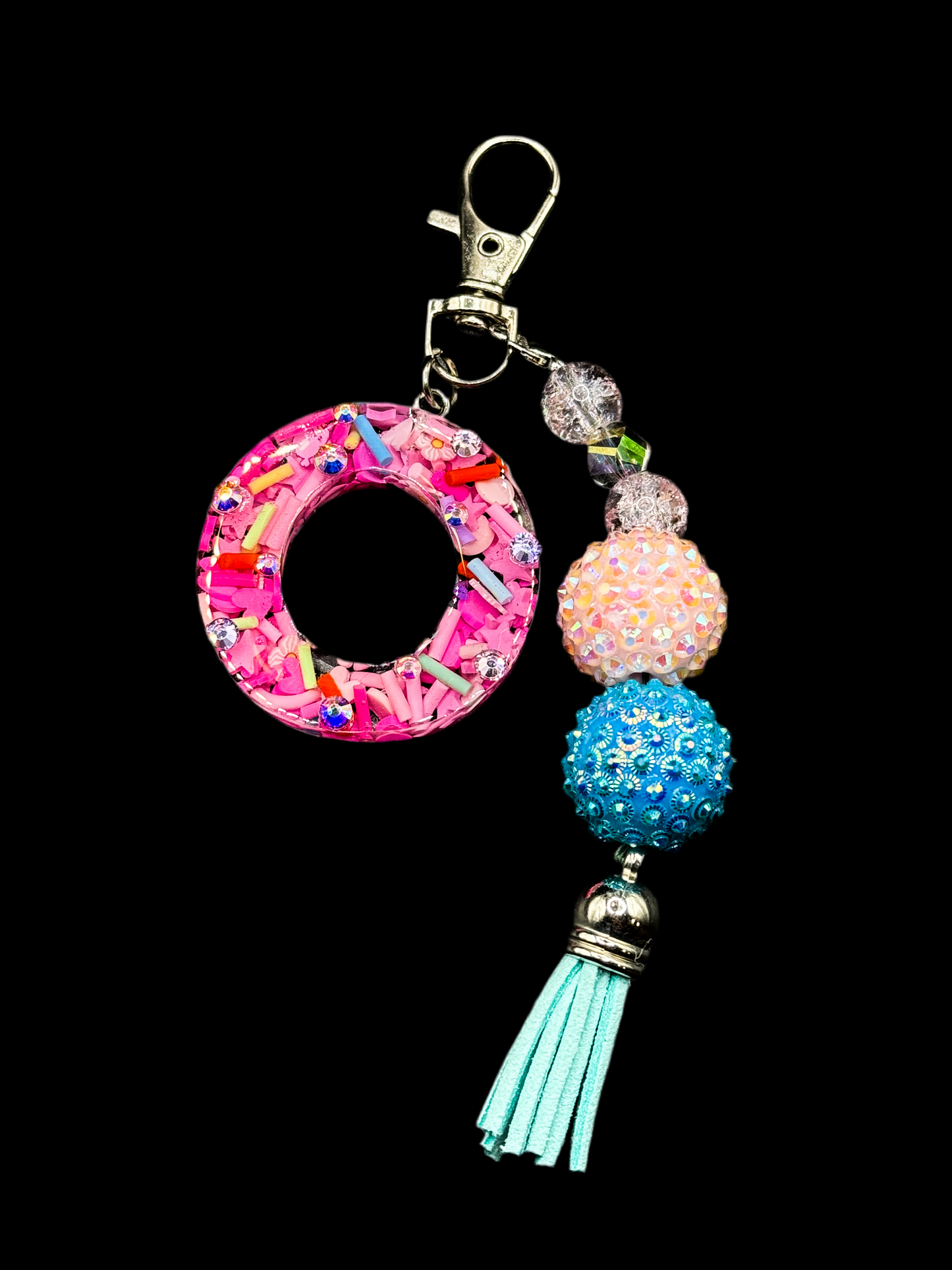 'Everything Pink & Chic' Initial Keychain - Sparkle Studio Accessories.