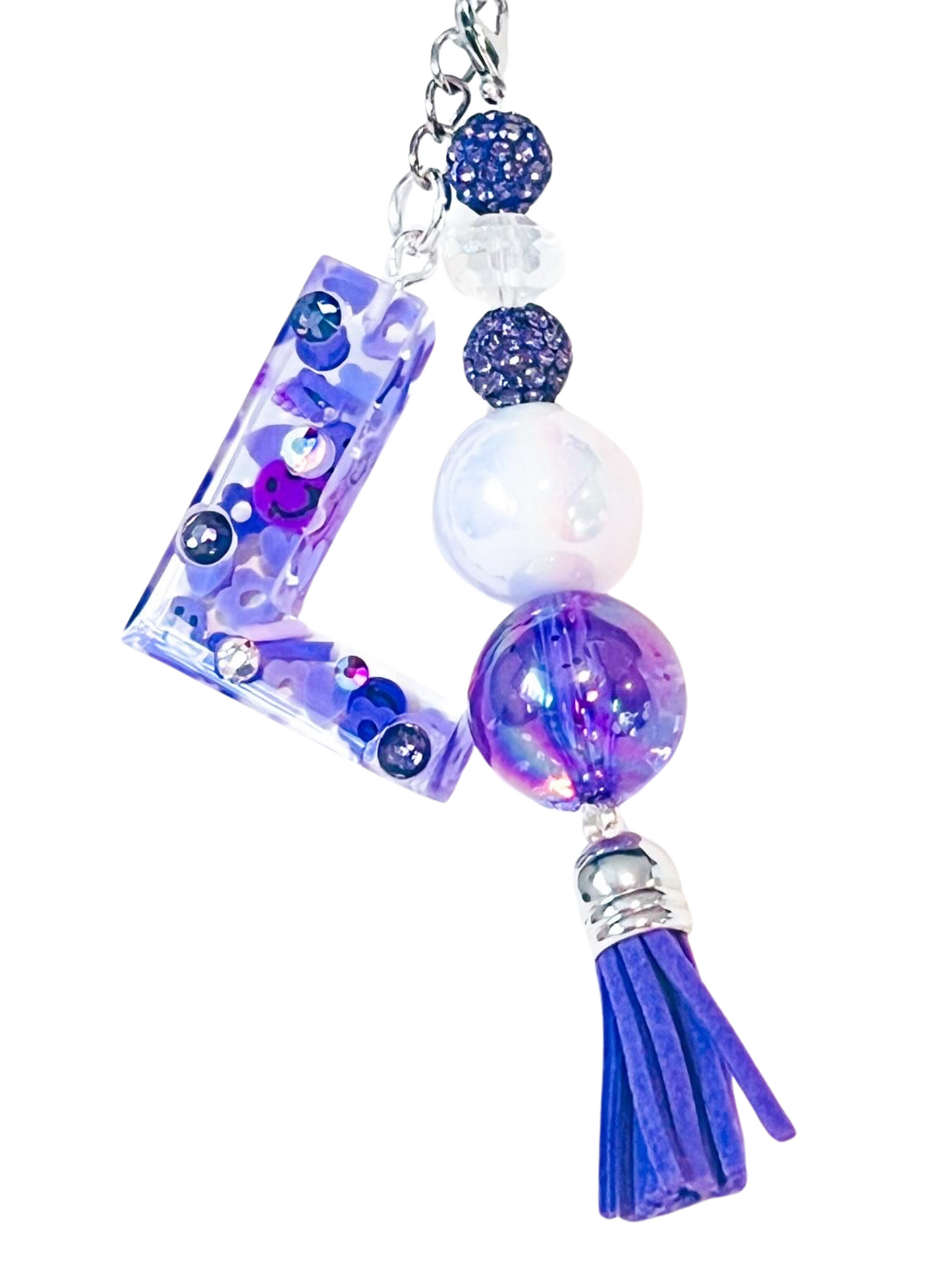 Everything Purple Initial Charm - Sparkle Studio Accessories
