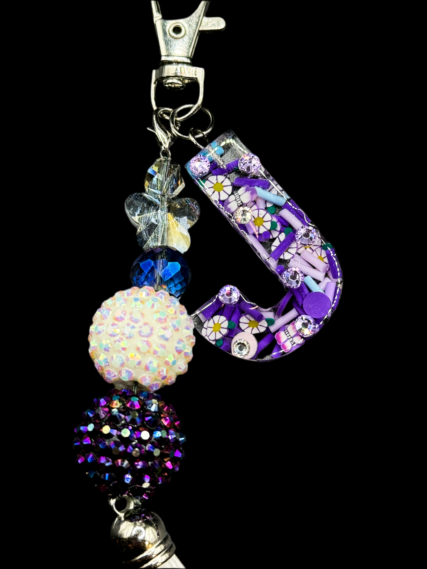 Everything Purple Initial Charm - Sparkle Studio Accessories