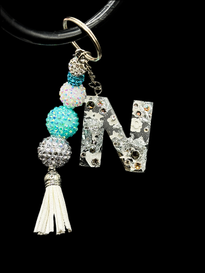 Classic Silver and Gold Foil Keychain - Accessories by Sparkle Studio