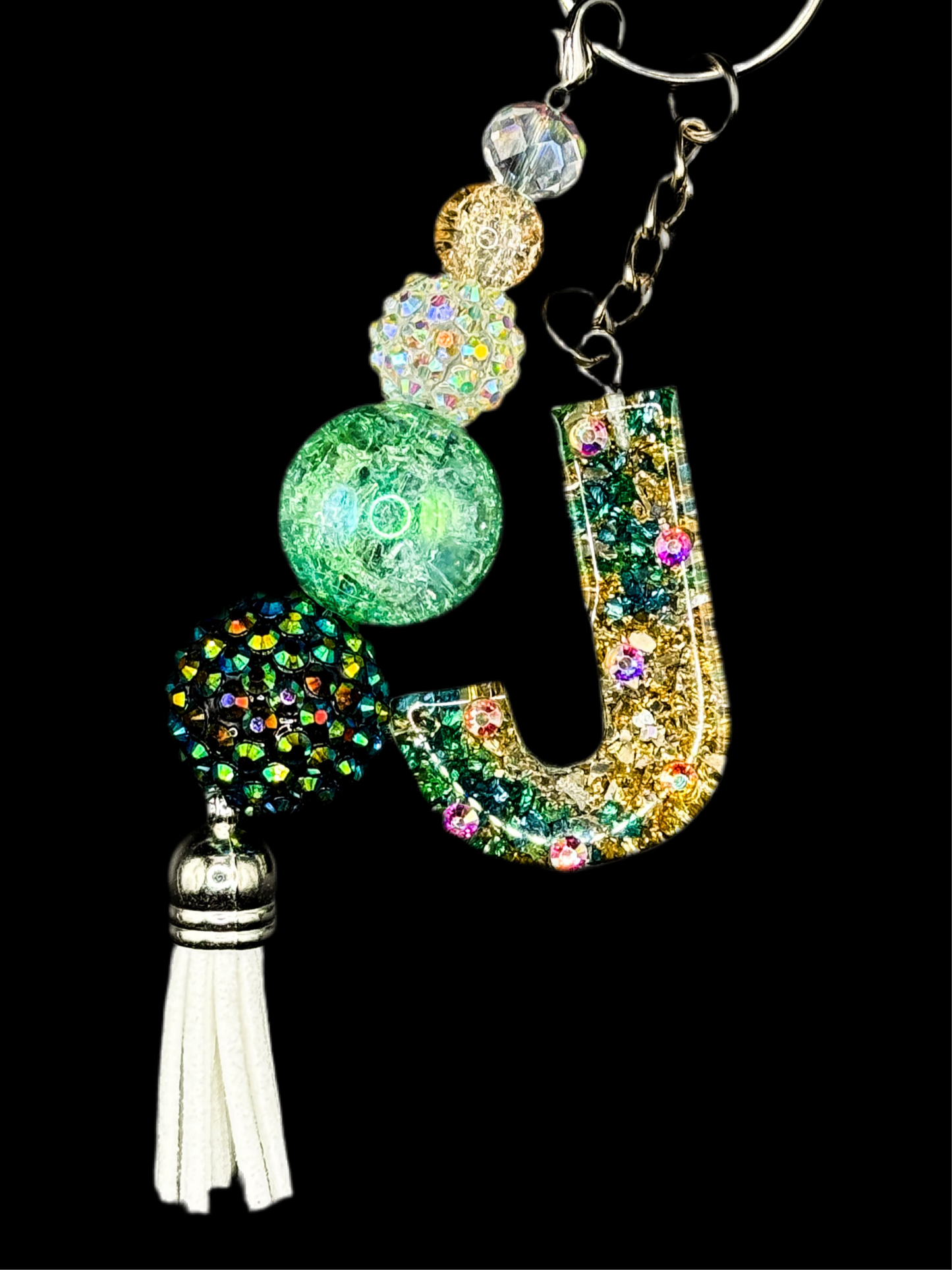 Sand and Shell Initial Keychain – Accessories by Sparkle Studio