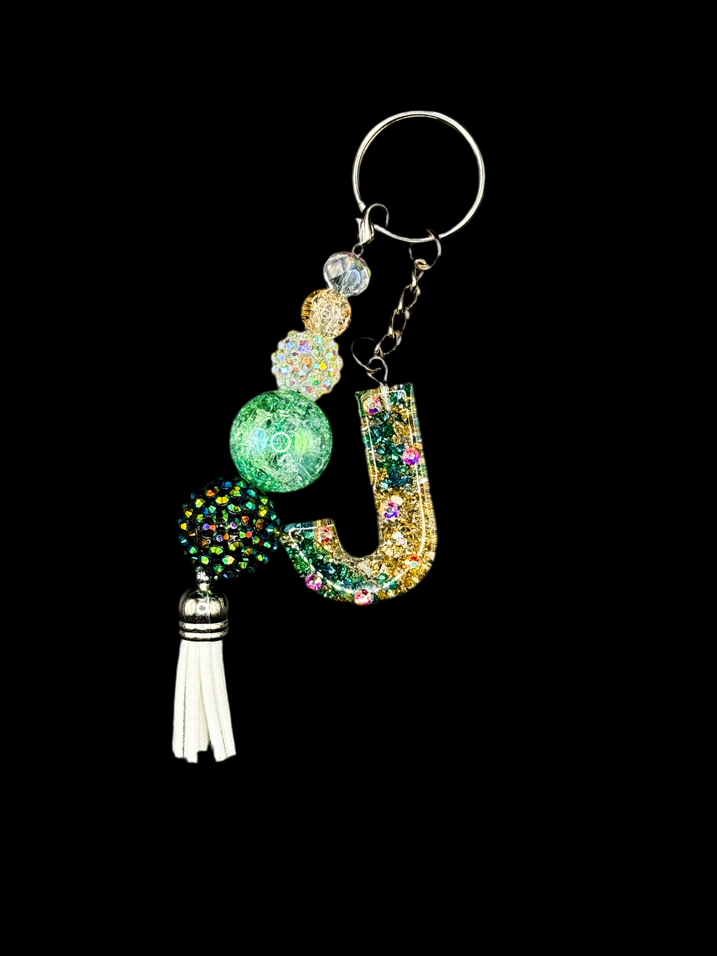 Sand and Shell Initial Keychain – Accessories by Sparkle Studio