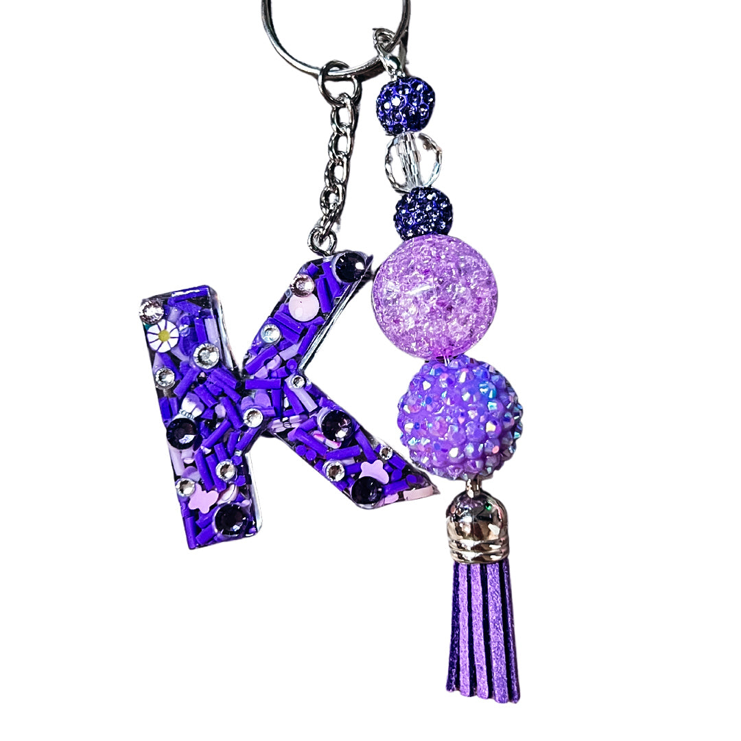 Everything Purple Initial Charm - Sparkle Studio Accessories