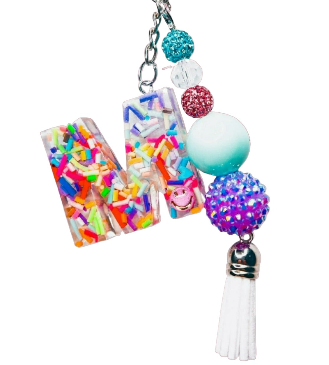 Sprinkles and Confetti Initial Keychain – Sparkle Studio Accessories
