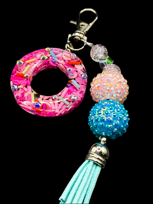 'Everything Pink & Chic' Initial Keychain - Sparkle Studio Accessories.