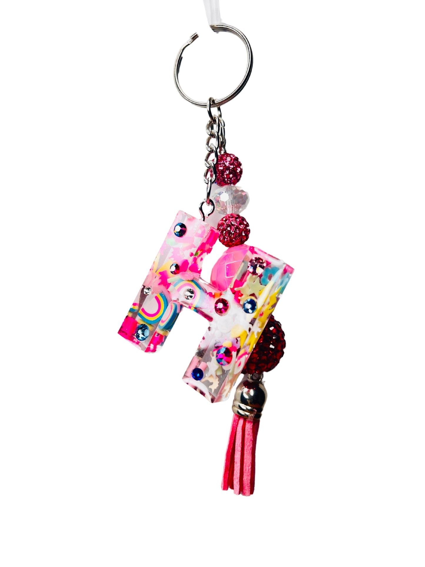 'Everything Pink & Chic' Initial Keychain - Sparkle Studio Accessories.