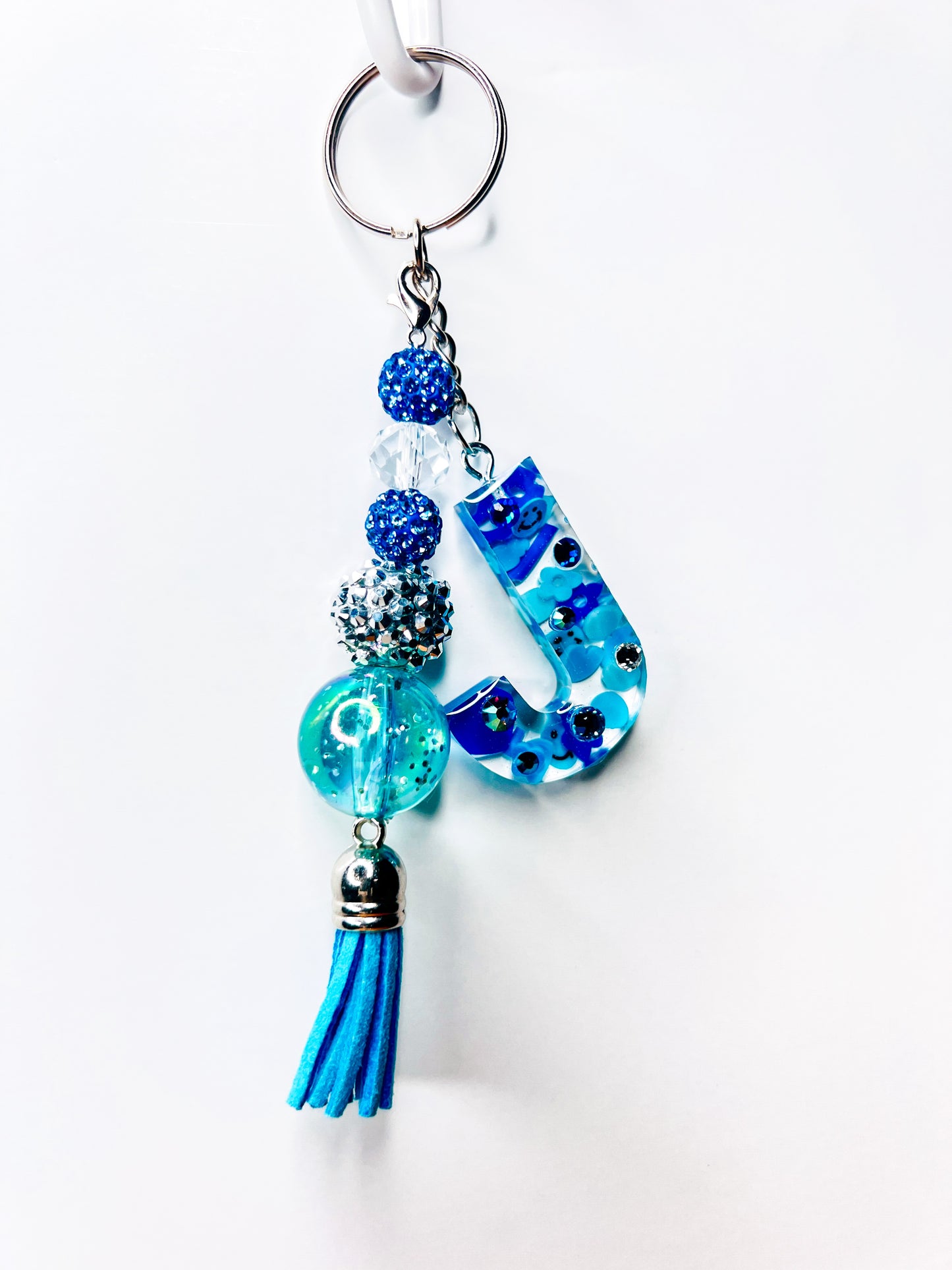 Everything Blue Initial Keychain – Accessories by Sparkle Studio